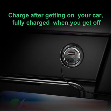 The Circular Plastic A+A 30W Dual QC3.0 Quick Car Charger